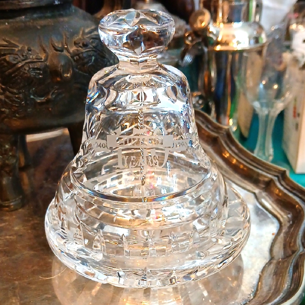 Elegant 1990s Waterford Crystal Bell Jar For Cunards 150yr Anniversary